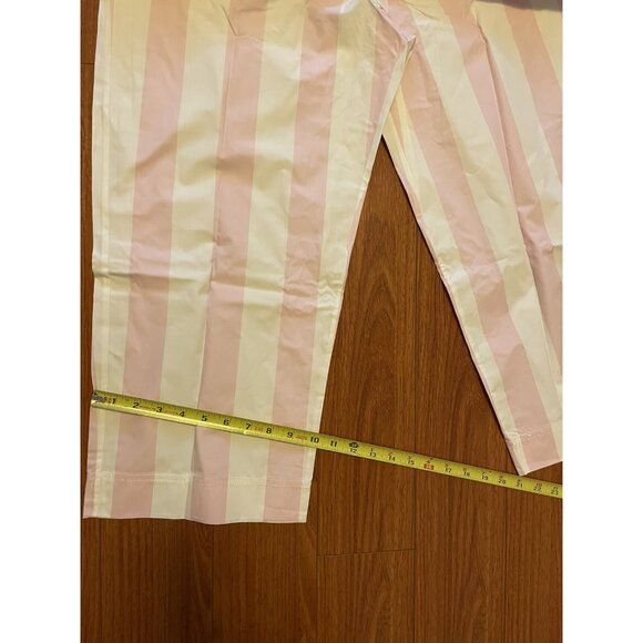 New Womens Madewell Coverall Button Jumpsuit Pink White Striped Size L - Picture 9 of 12